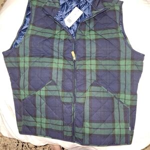 Crown & Ivy Navy Quilted Vest